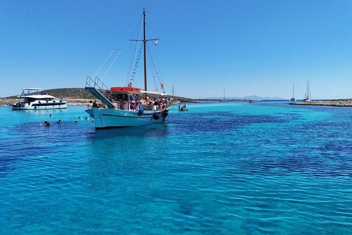 Halbtagesausflüge Blaue Lagune Meereshöhlen Antiparos Alyki Hafen