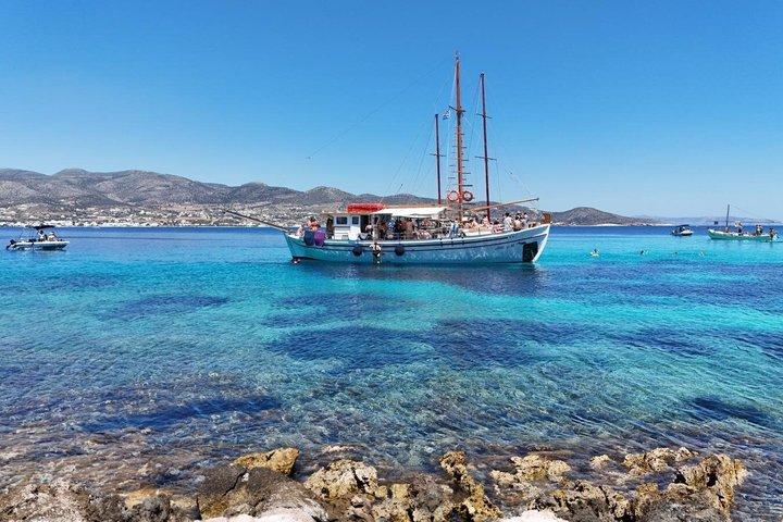 Excursões de meio dia Blue Lagoon Sea Caves Antiparos Alyki port