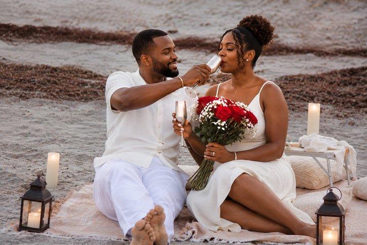 Jacksonville: Surprise Sunset Beach Proposal & Engagement