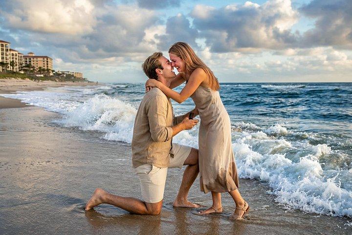 Jacksonville: Surprise Sunset Beach Proposal & Engagement