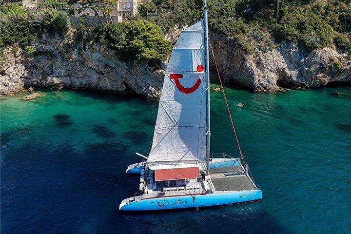 Expérience de croisière en catamaran Corfou au coucher du soleil