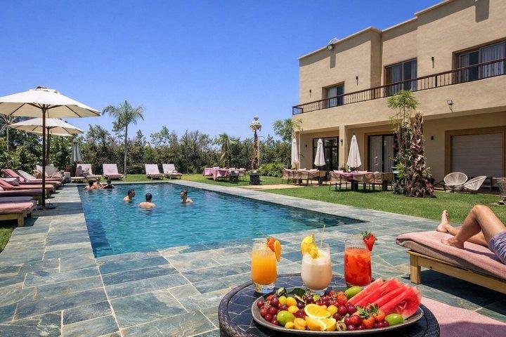 Marrakesch Villa Tagespass : Pool, marokkanisches Mittagessen & Hotelabholung