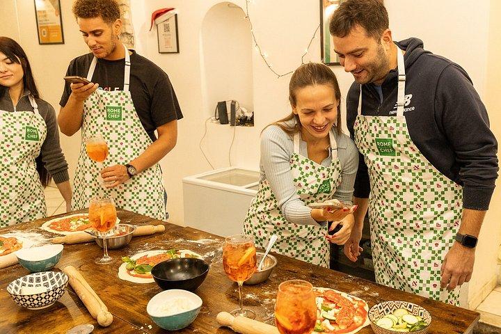 ローマ料理教室：ピザ作り＆ミックス3プリッツカクテル