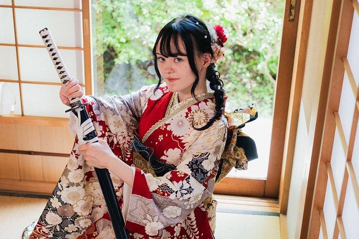 プロの着付けで京都高級シルク着物レンタル