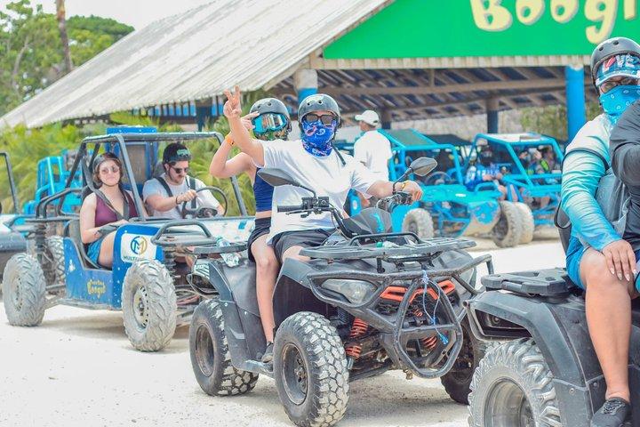 Halvdagstur med buggy ELLER ATV till Water Cave och Macao Beach