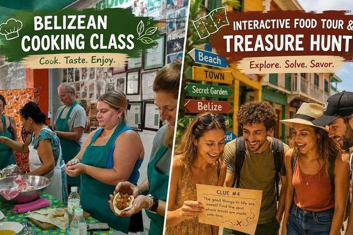 Combo Cooking class & interactive Treasure Hunt San Pedro Belize
