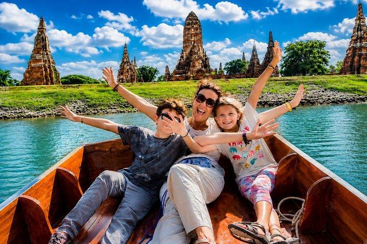 Bangkok : Ayutthaya UNESCO templer med billetter, frokost og båd
