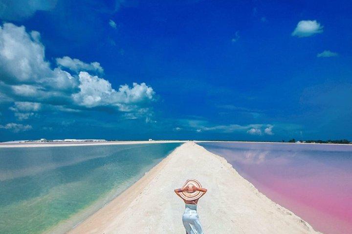 Passeio à Laguna Rosa e aos flamingos em Las Coloradas, Río Lagartos