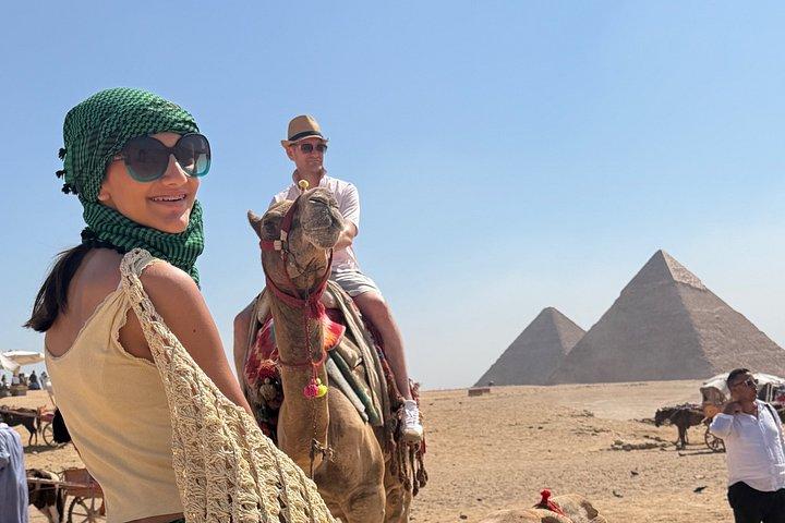 Giza pyramider med sfinx & 9 pyramider med kamel og frokost