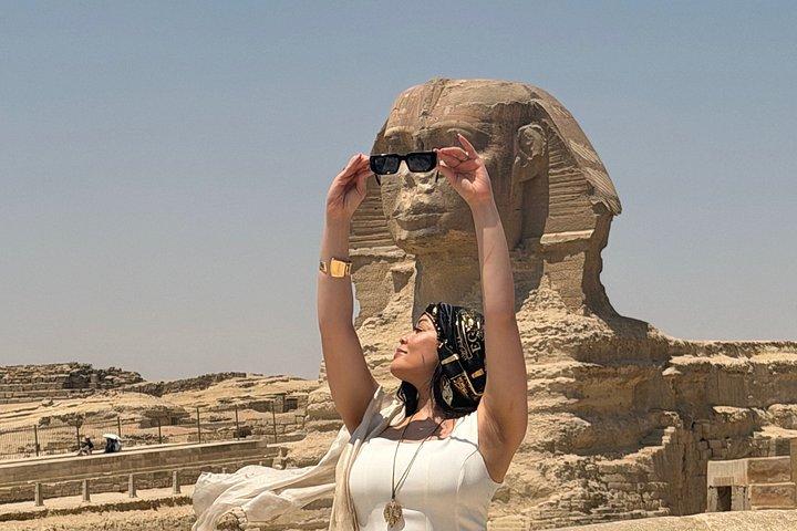 Giza pyramider med sfinx & 9 pyramider med kamel og frokost