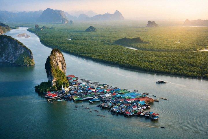 ジェームズ ボンド島でのカヌーとスピードボートでのランチ付き