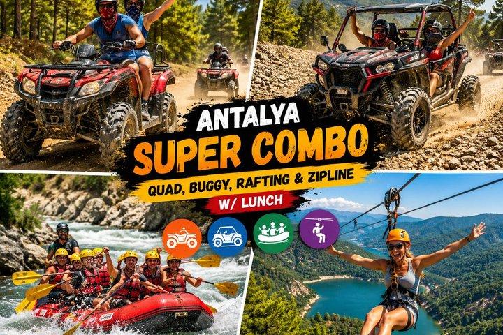 Side Combo Tour Adventure Rafting Quad Zipline Exprience