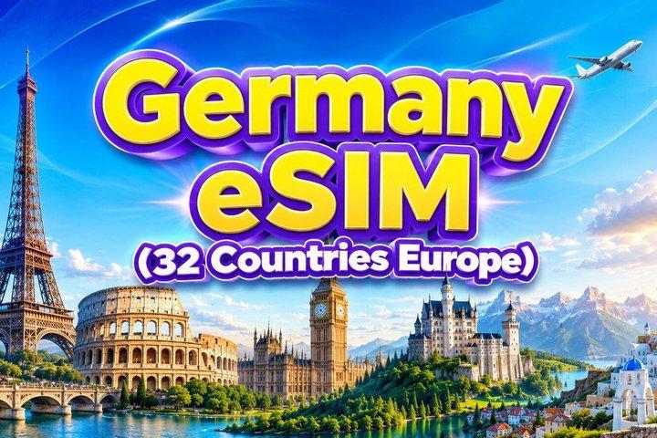 eSIM für Deutschland und 32 europäische Länder