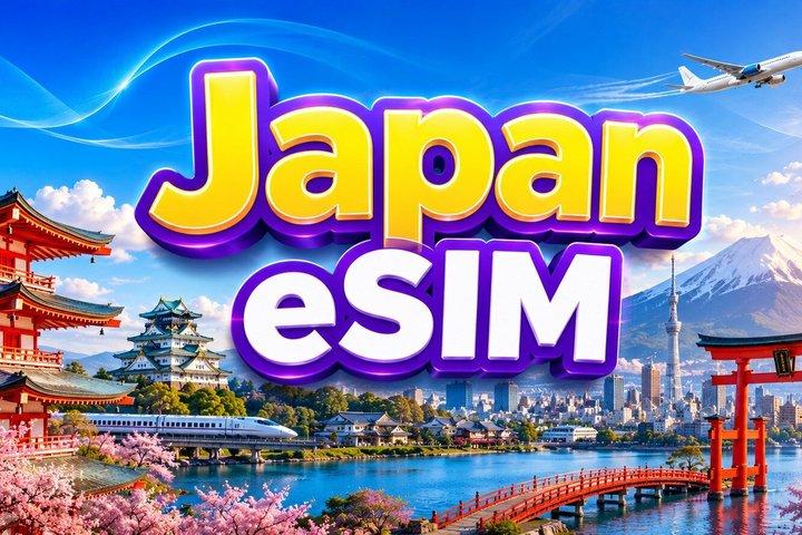 Japan eSIM| Dagelijks/Totaal datapakket| Tot 30 dagen abonnement| QR code