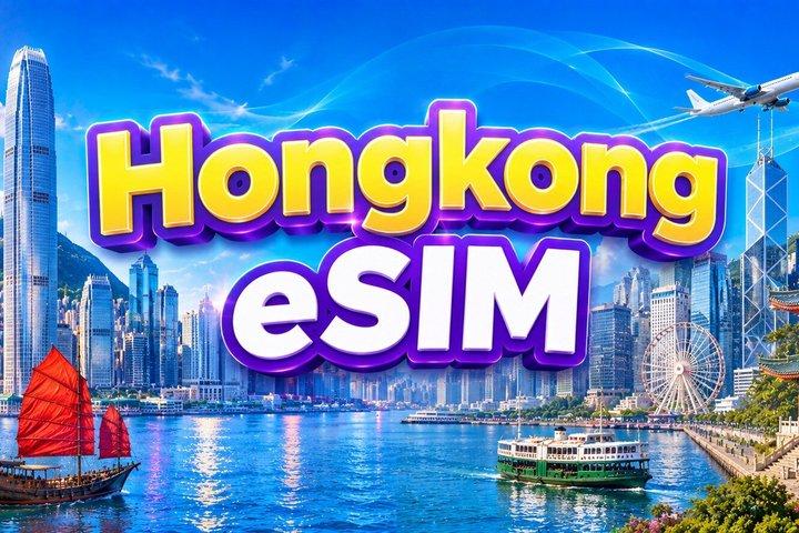 Hong Kong eSIM (3 à 30 jours. Jusqu'à 60 Go de données)