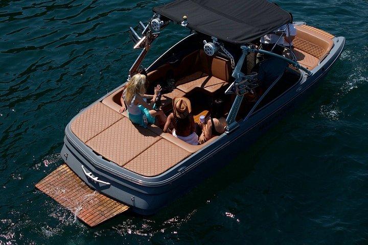 Wakeboard and Wakesurf on Lake Como with Mastercraft Boat