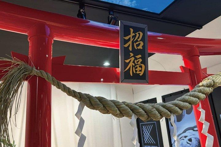 猫のお守り作り神社参拝と漢字名入れ体験
