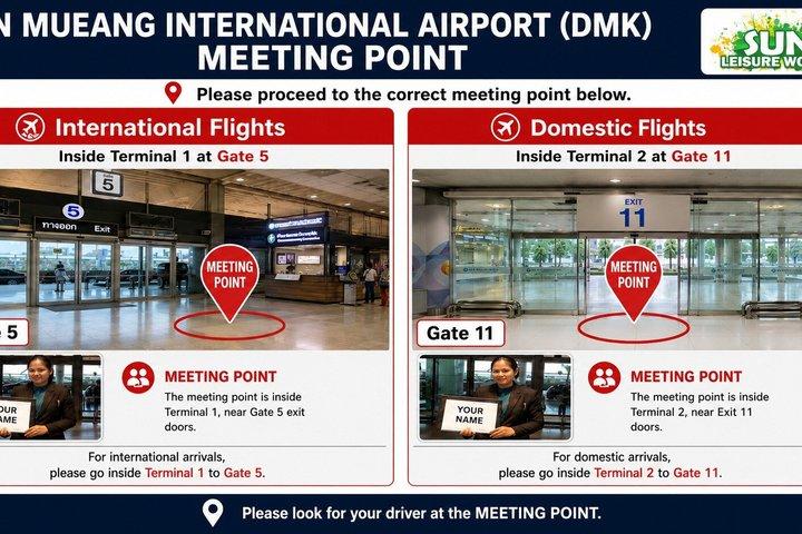 Llegadas al aeropuerto de Bangkok - BKK o DMK Aeropuerto a Bangkok Hotel