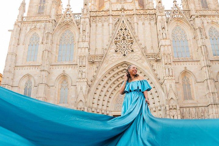 バルセロナフライングドレス撮影