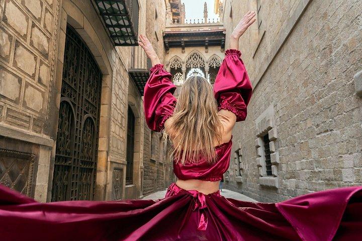 バルセロナフライングドレス撮影