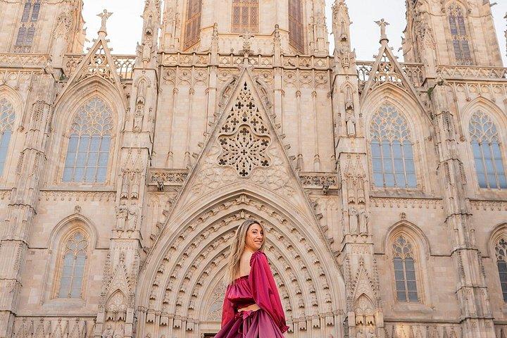 バルセロナフライングドレス撮影