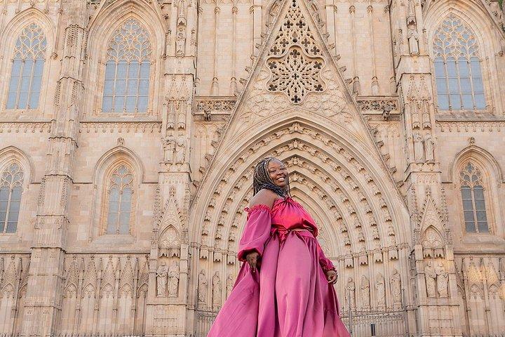 バルセロナフライングドレス撮影