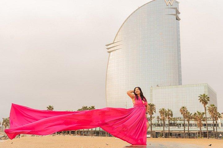 バルセロナフライングドレス撮影