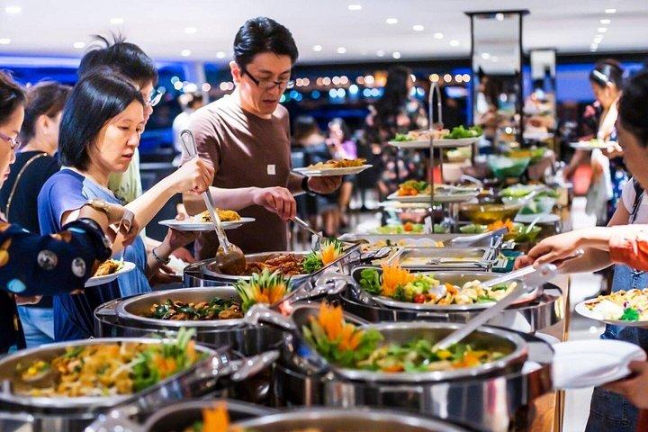 キャバレーショーとサンセットビュー付きチャオプラヤーディナークルーズ