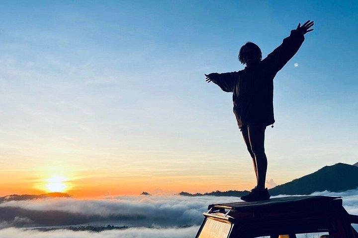 キンタマーニ山バトゥール・ジープツアーと天然温泉