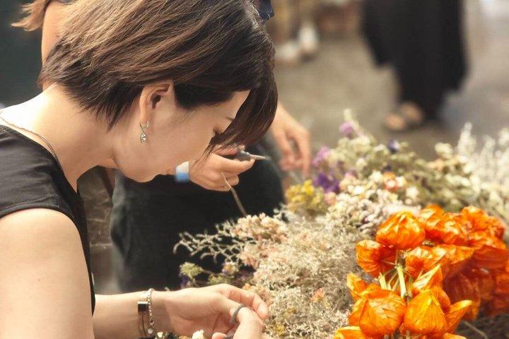 手作りドライフラワーかんざしヘアアクセサリーワークショップin東京