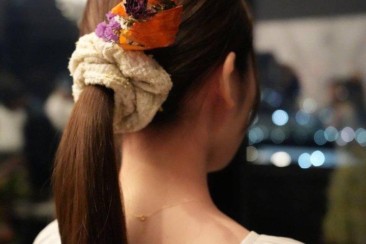 Håndlavet tørret blomst Kanzashi hår tilbehør Workshop i Tokyo