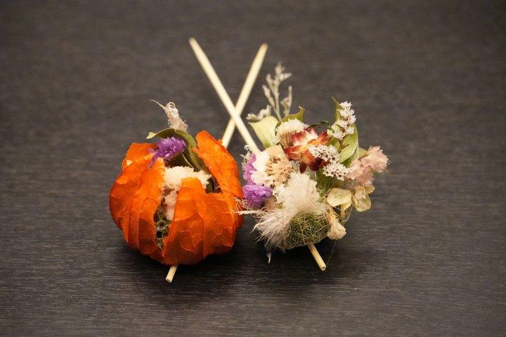 手作りドライフラワーかんざしヘアアクセサリーワークショップin東京