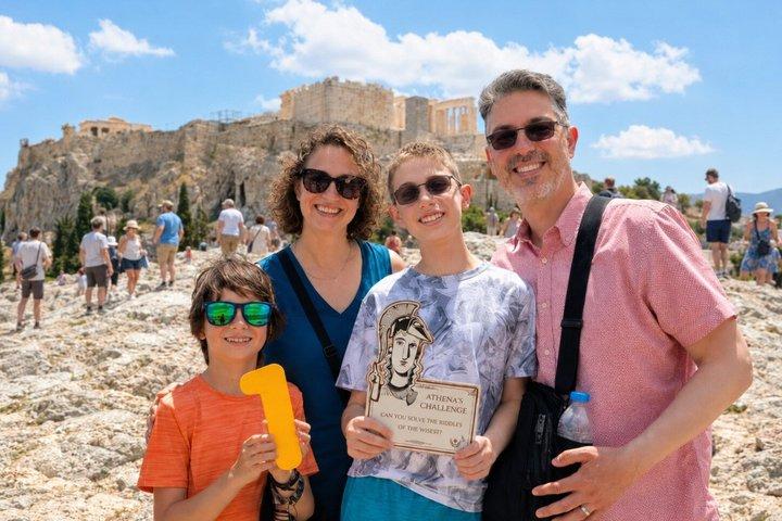 Atenas Mitología familiar Caza del tesoro y tour con parada de comida