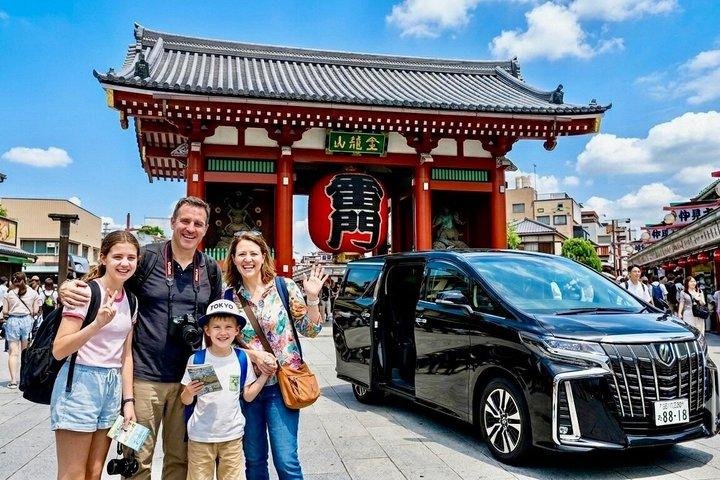 Privat halvdagstur till Tokyos höjdpunkter med bil med Guide