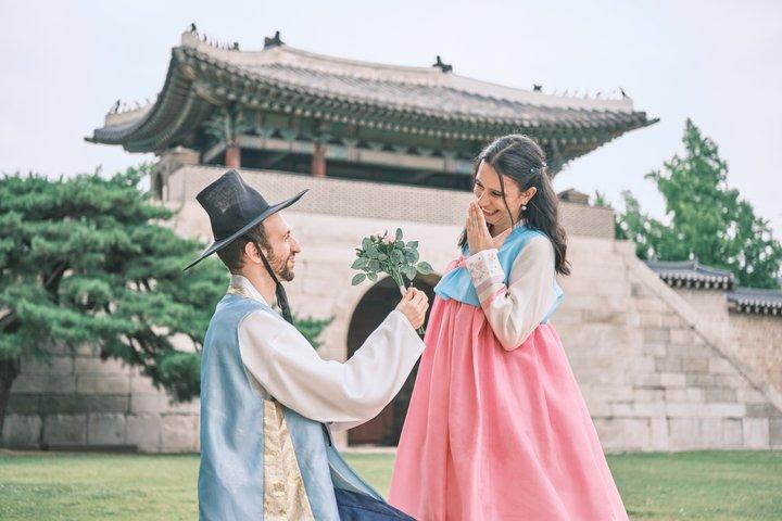 Kino Hanbok Fotoshooting bei Seoul Gyeongbokgung