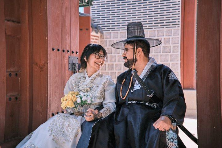 Kino Hanbok Fotoshooting bei Seoul Gyeongbokgung