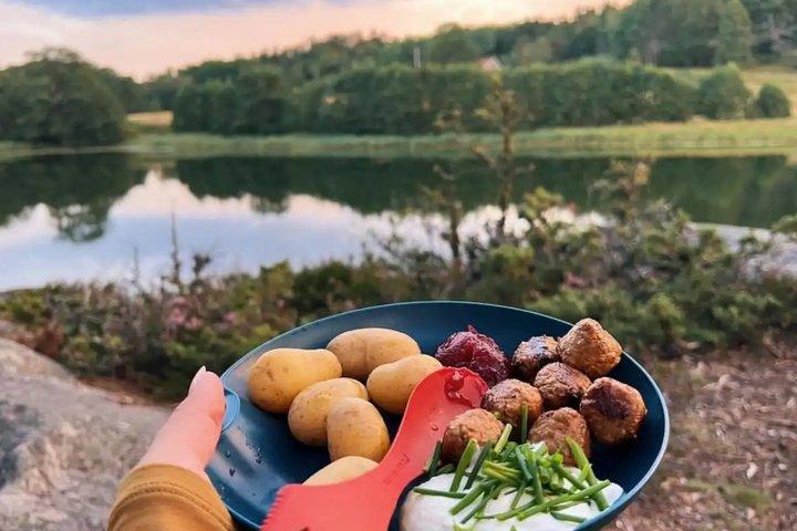Stockholm: Solnedgångsvandring i Tyresta nationalpark med måltid