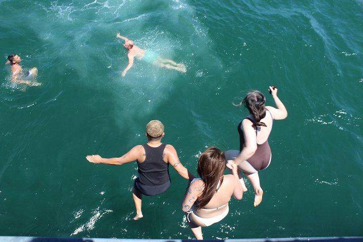 バレンシア発、カタマラン船でのランチと海水浴付きツアー