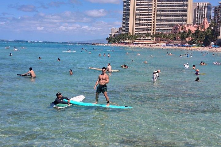 Surfing Lessons at Waikiki with Local FIREFIGHTERS