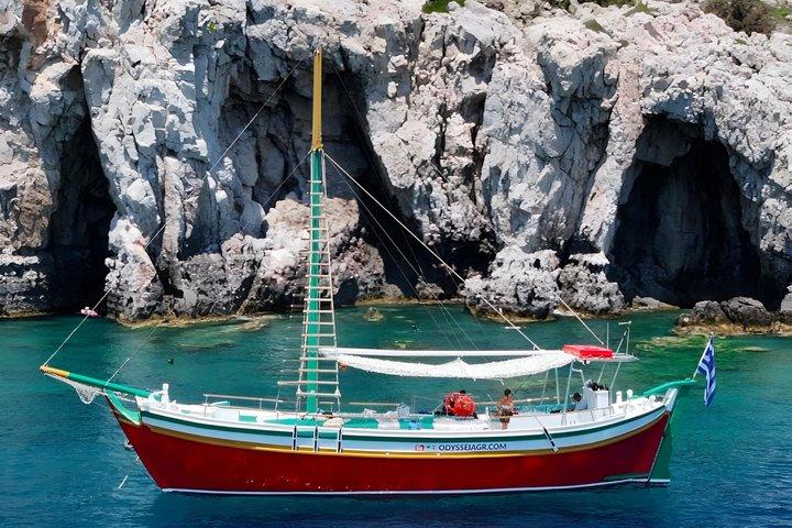 Faliraki: Traditional Boat Cruise & Swim Stops