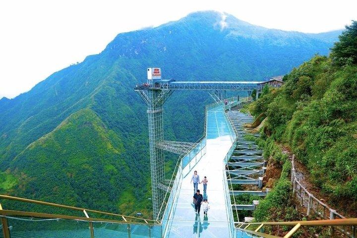 Silver Waterfall and Cloud Dragon Glass Bridge Tour Sapa