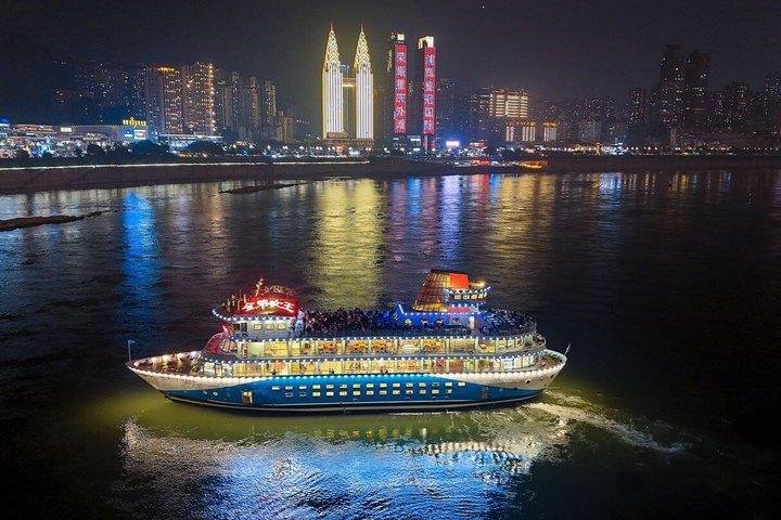 Chongqing : VIP Two Rivers nattkryssningsbiljett med liveshow