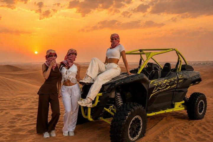 Morning Red Dunes Buggy Safari, Camel Ride & Falcon
