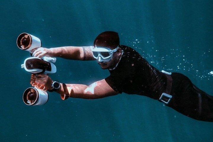 Siargao: Flyve under vand på en Seascooter på Cloud 9
