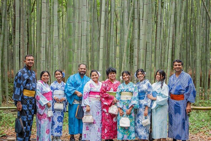 京都の嵐山着物レンタル、無料でヘアスタイリング