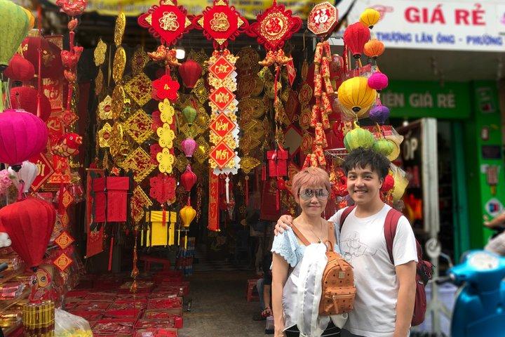 Inside Cholon Saigon Chinatown, Temples, Local Tasting by scooter