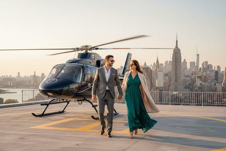 Rundtur i skyn över Manhattan: Helikopterflygning över New York