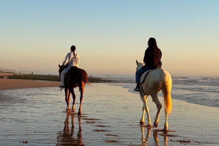 Esperienza a cavallo di Agadir sulla spiaggia con opzione tramonto