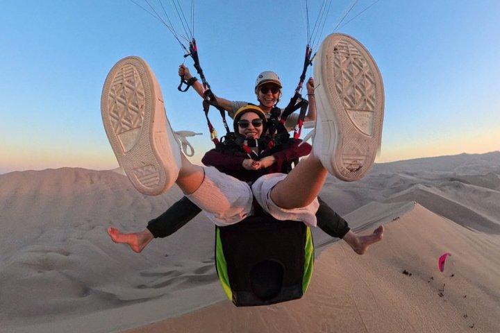 Paragliding over the Huacachina Desert