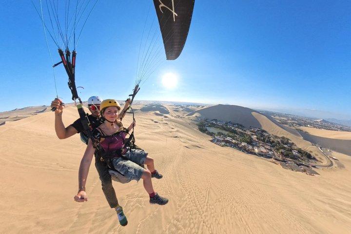 Paragliding over the Huacachina Desert